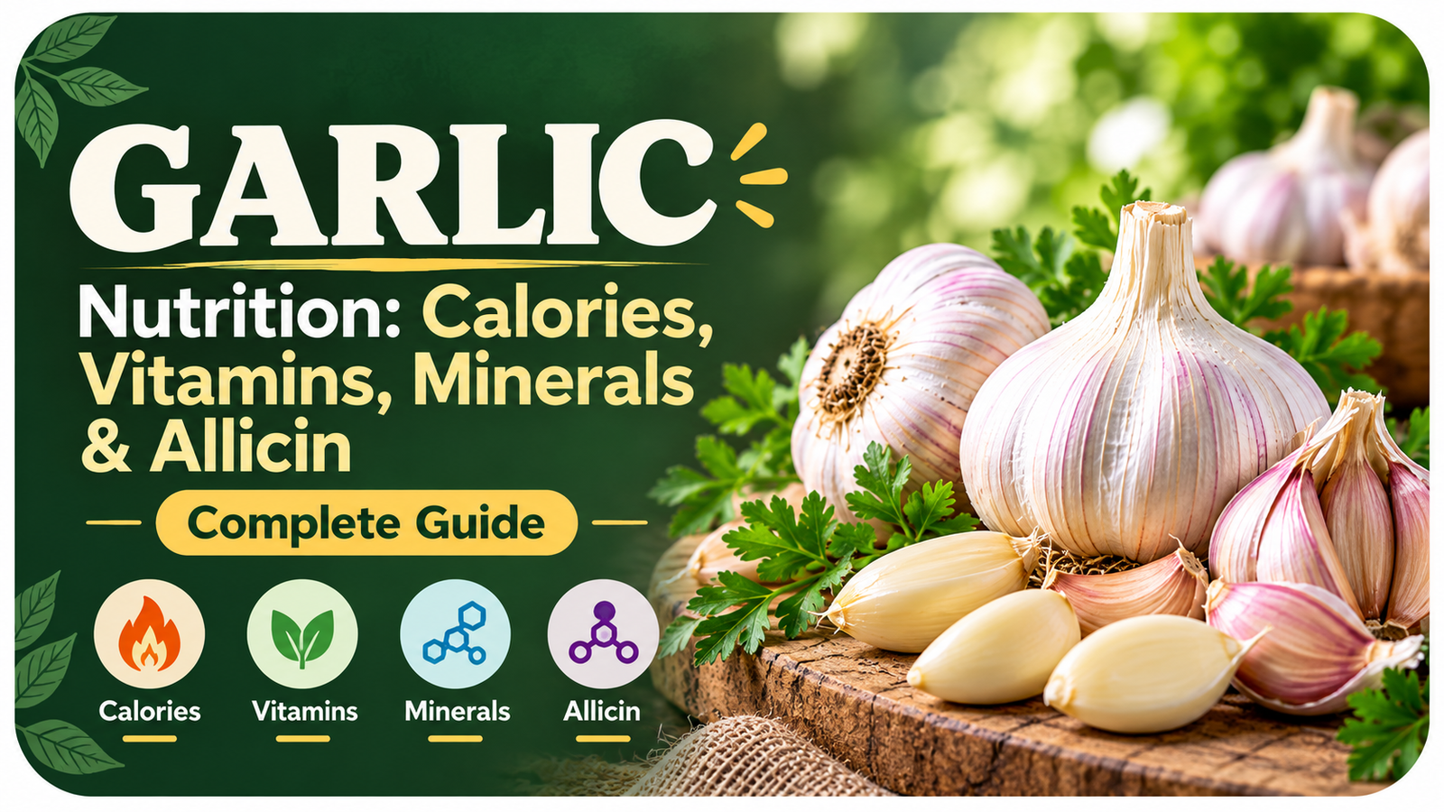 Garlic Nutrition: Calories, Vitamins, Minerals & Allicin